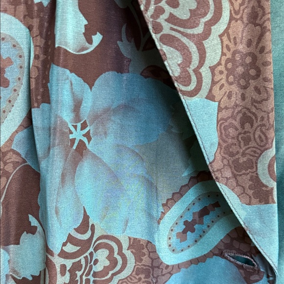 Vintage Floral Teal Women's Blazer - Picture 4 of 6